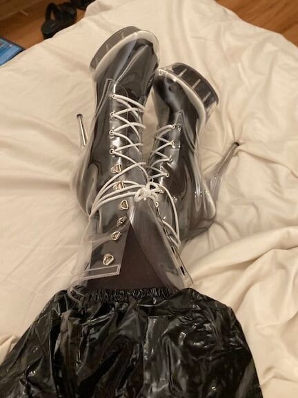 Black and transparent PVC
