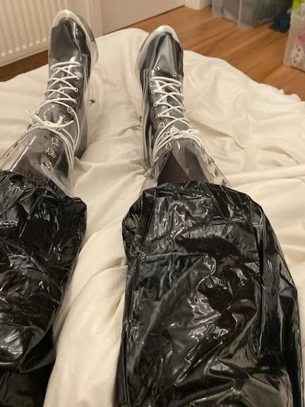 Black and transparent PVC