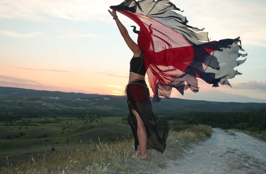 On the Hill under sunset sky