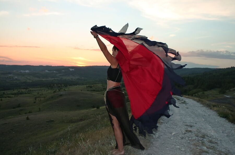 On the Hill under sunset sky