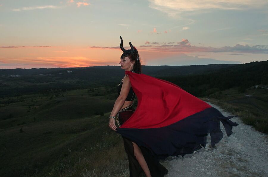 On the Hill under sunset sky