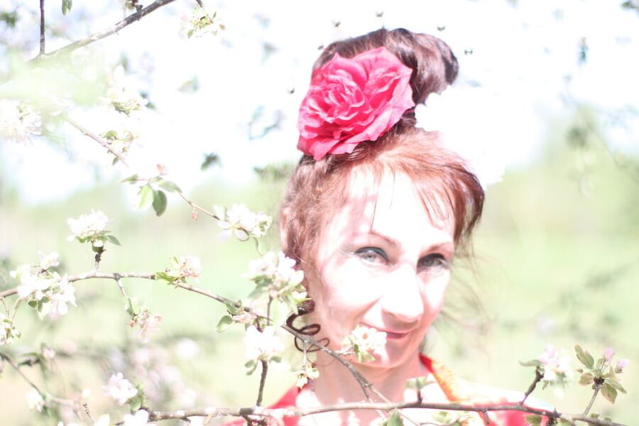 Geisha Style near white flower