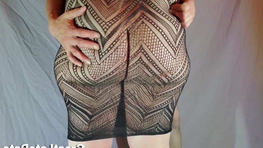 Her Big Soft Ass in See Through Dress PAWG Booty