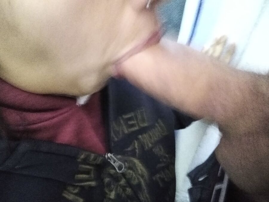 My friend's girlfriend sucks me off at work