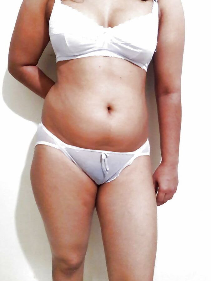 Sri Lankan Wife in White Bikini