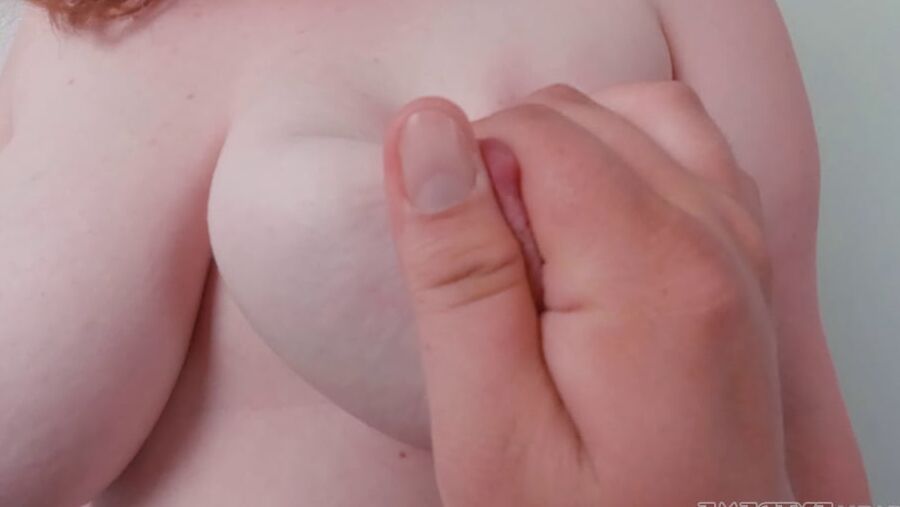 Spanking Big Boobs & Nipple Squeezing - Hot Curvy Redhead