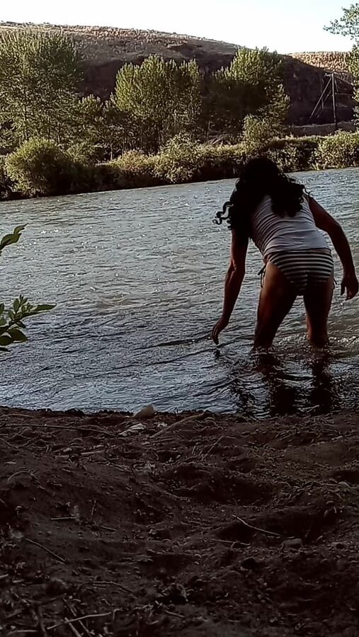 Playing at the river