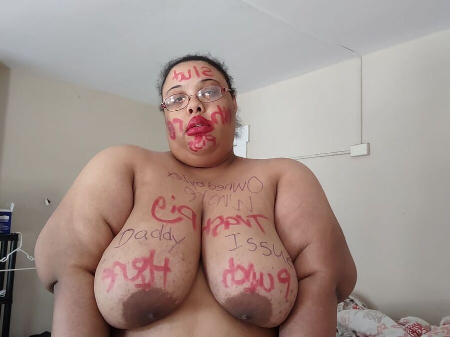 Humiliated SSBBW Jessica Jones Body writing