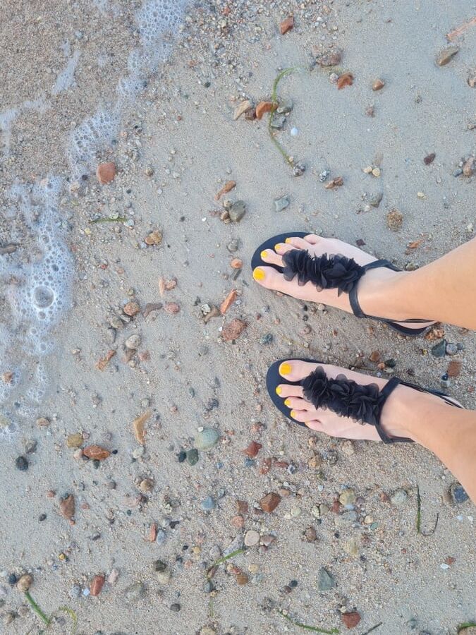 Wife beach feet