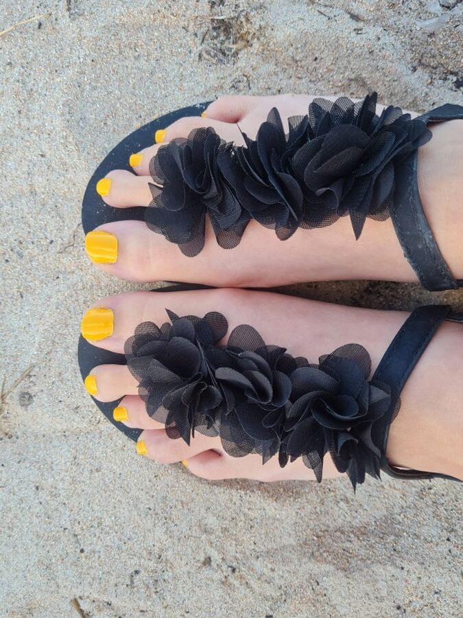 Wife beach feet