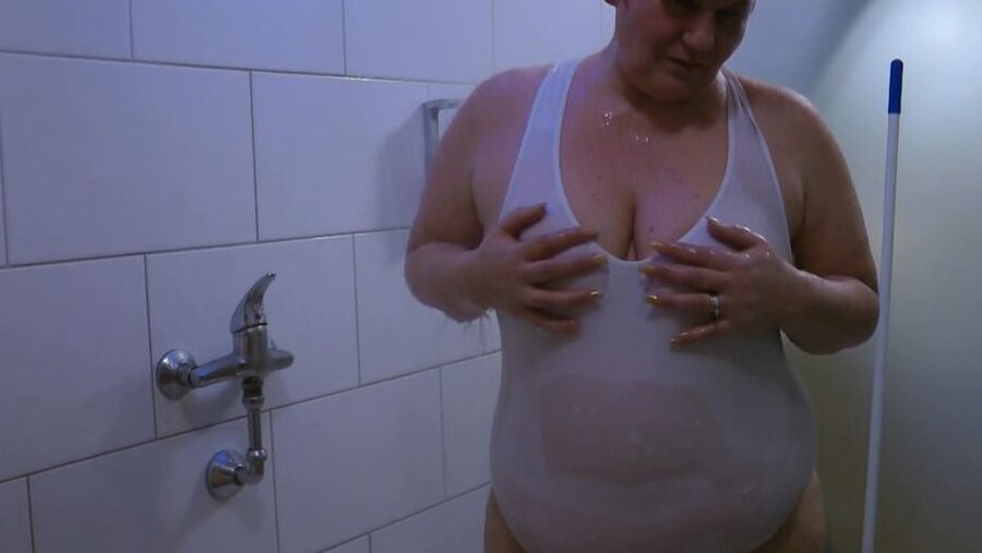 Transparent SWIMSUIT under the SHOWER
