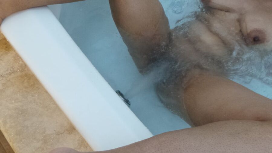 In the hot tub