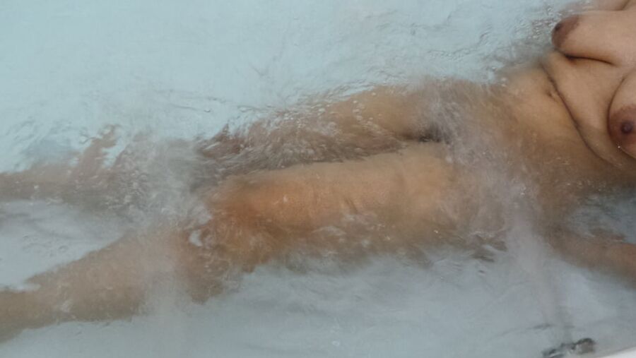 In the hot tub