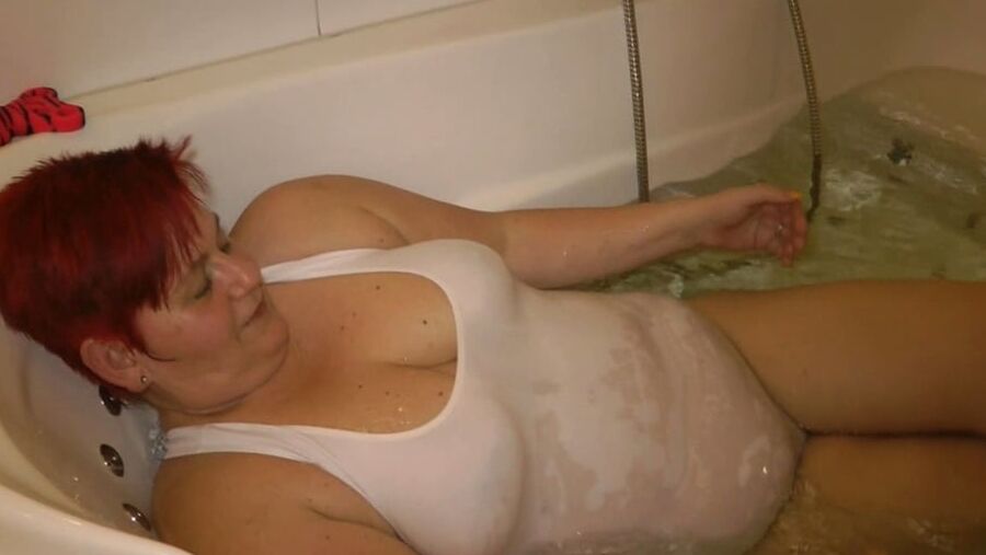 In the white SWIMSUIT in WHIRLPOOL
