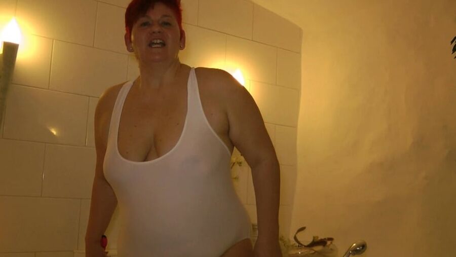 In the white SWIMSUIT in WHIRLPOOL