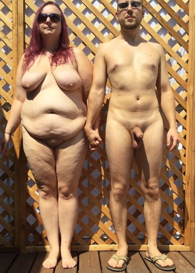 Cute young BBW nude outside