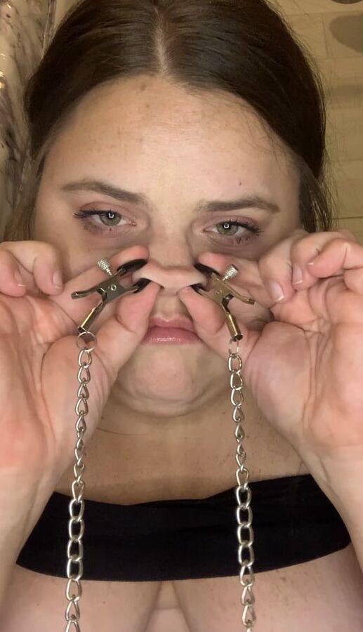 Fat piggy nose humiliation