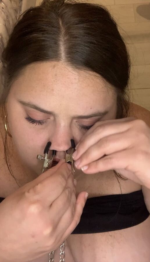 Fat piggy nose humiliation