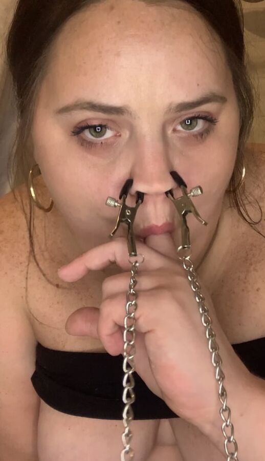 Fat piggy nose humiliation