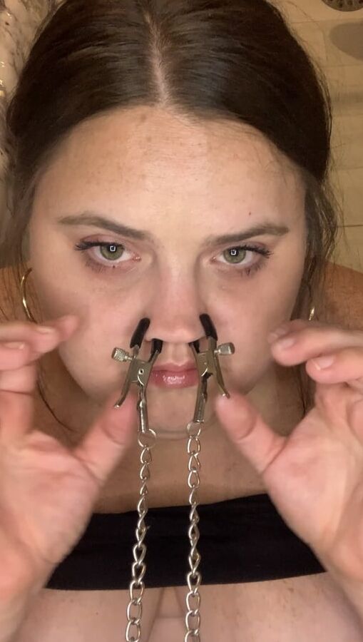 Fat piggy nose humiliation