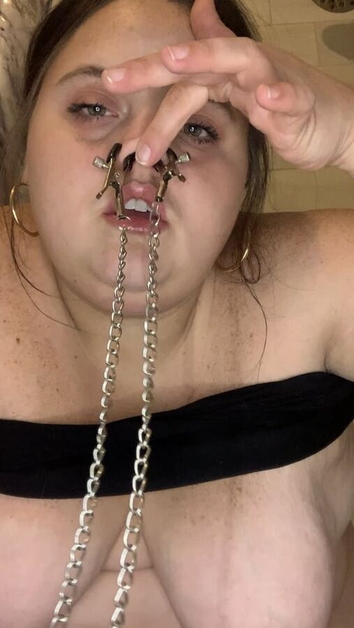 Fat piggy nose humiliation