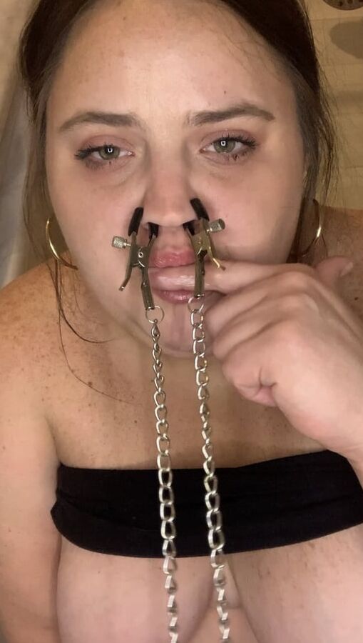 Fat piggy nose humiliation