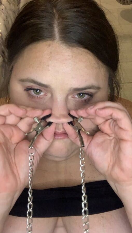 Fat piggy nose humiliation