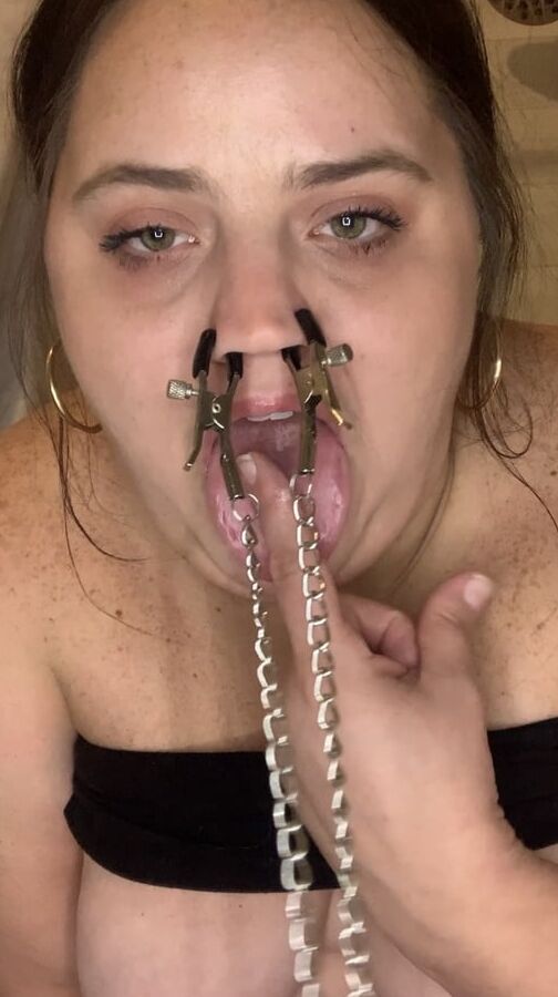 Fat piggy nose humiliation
