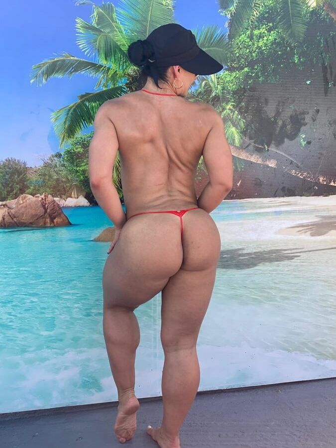 Female Bodybuilder Sunbathing