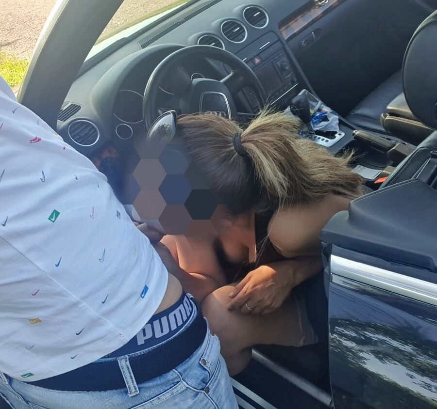 Dogging cumthroat stranger slut wife