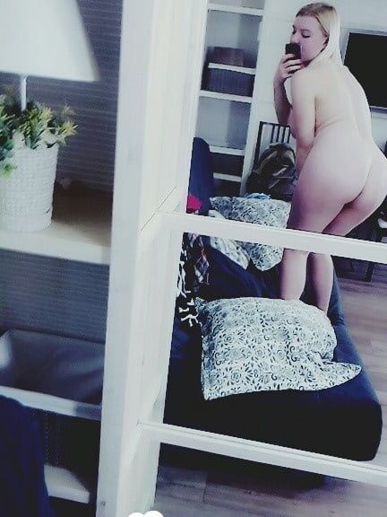 Checking out myself naked in these shoes