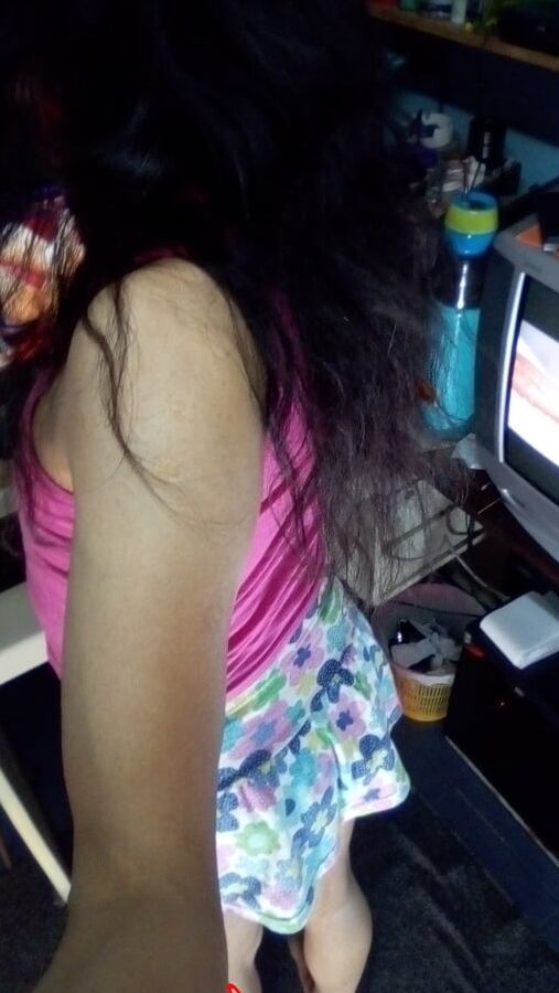 The fucking Maria. with flowered miniskirt.