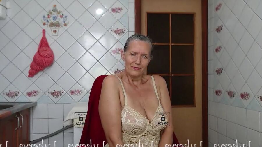 Sexy Lukerya in closed lace lingerie