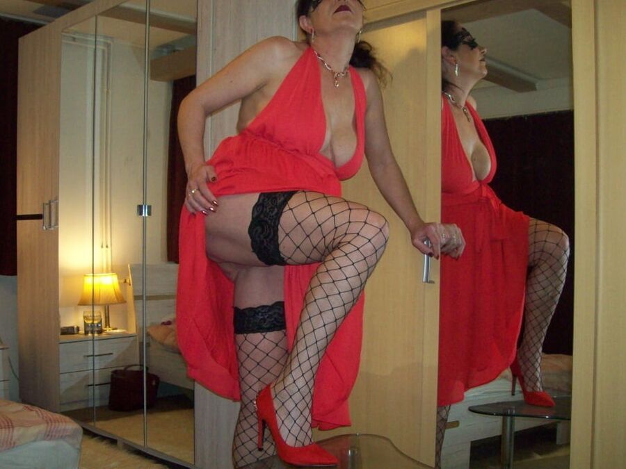 High heels and red dress by Wildcat