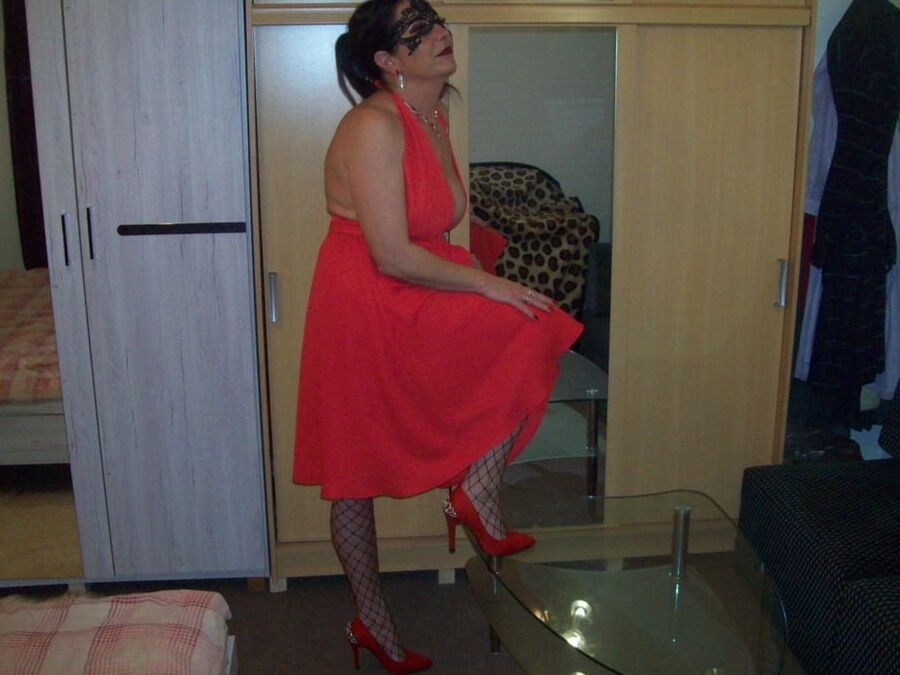 High heels and red dress by Wildcat