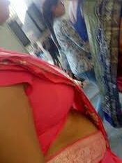 Side boobs in saree