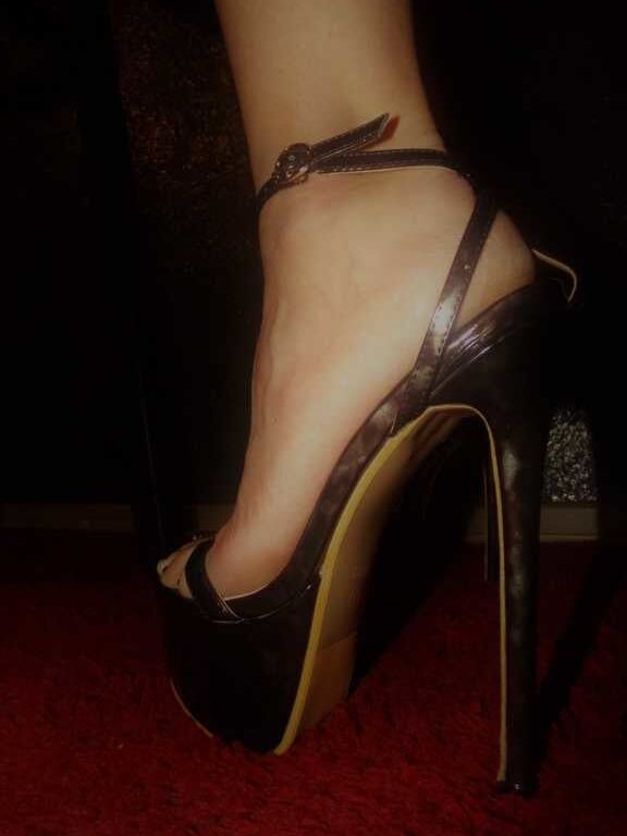 High heels and mini-skirt