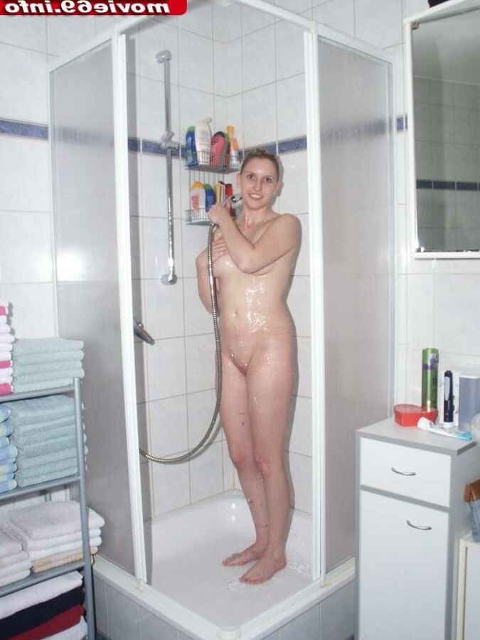 Sandra in the shower just before her gangbang party
