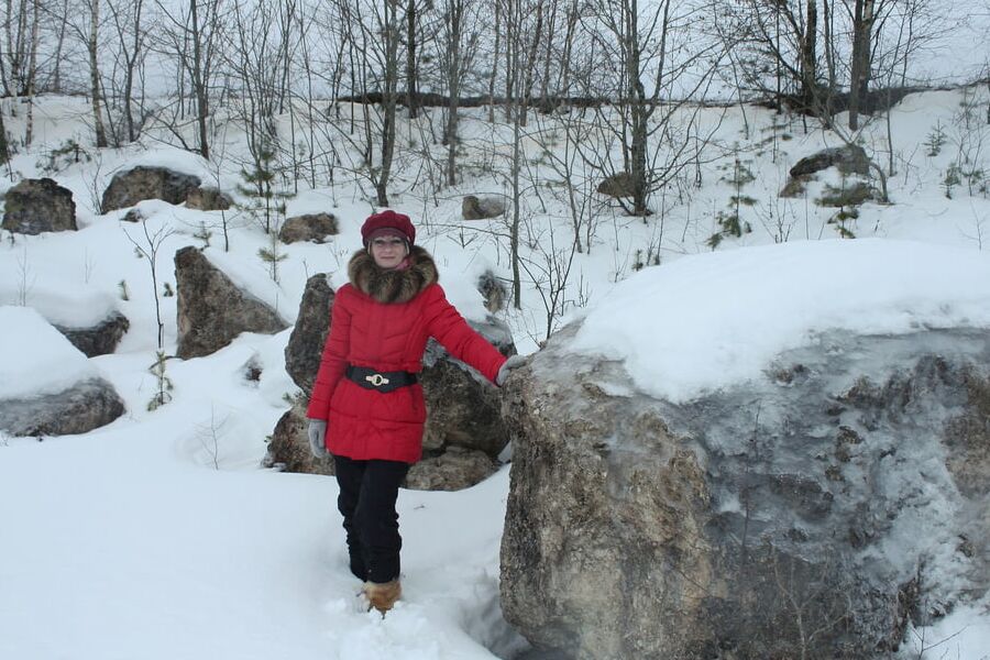 Naked on the Snow in Quarry