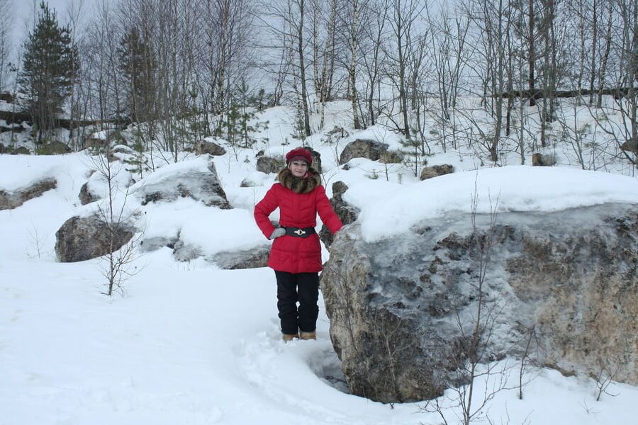 Naked on the Snow in Quarry
