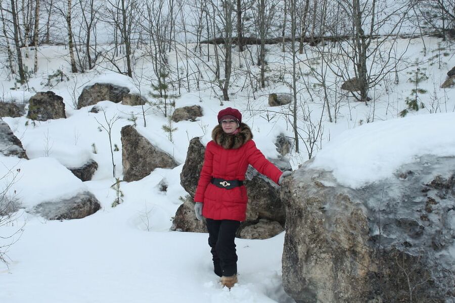 Naked on the Snow in Quarry