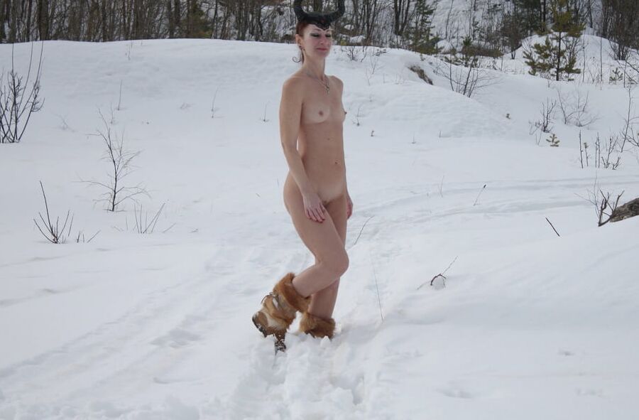 Naked on the Snow in Quarry