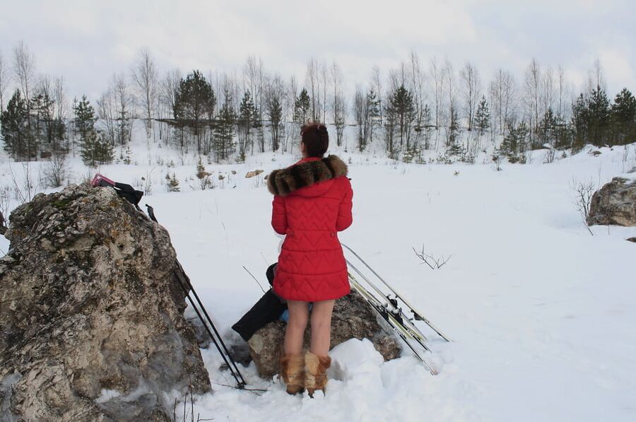 Naked on the Snow in Quarry