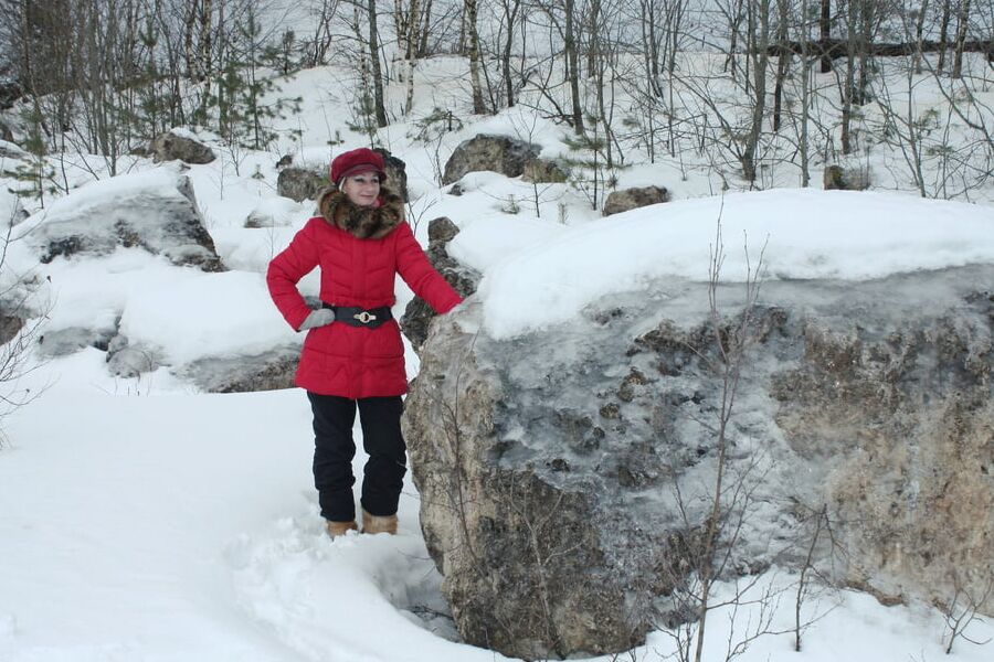 Naked on the Snow in Quarry