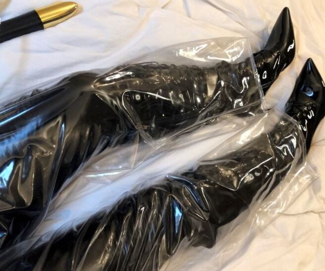 Transparent PVC Plastic Fetish Masturbation