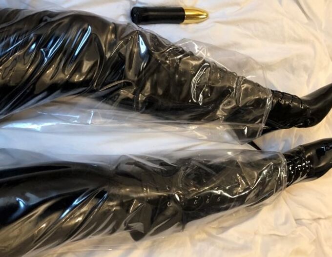 Transparent PVC Plastic Fetish Masturbation