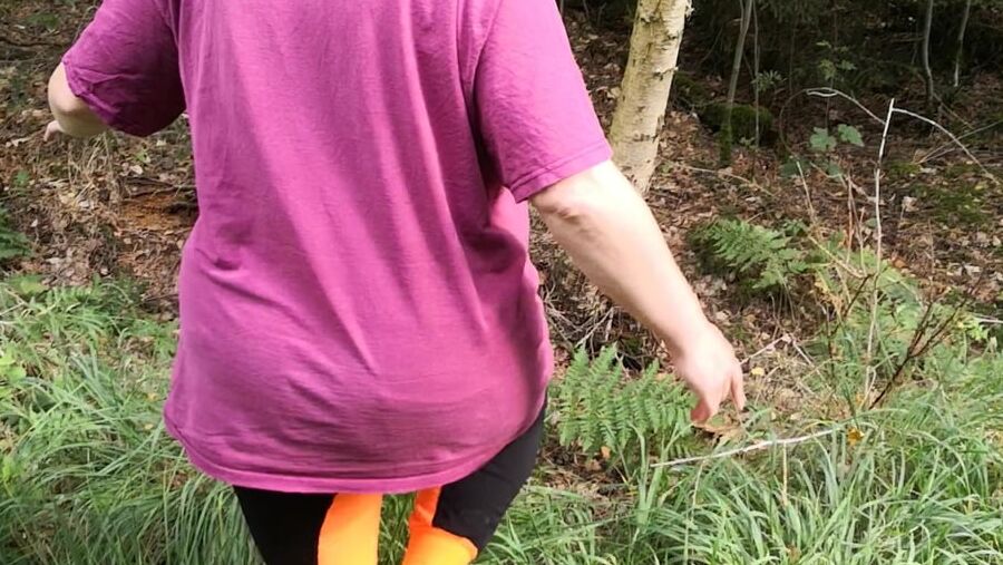 Naked Tits and Ass whipping in woods