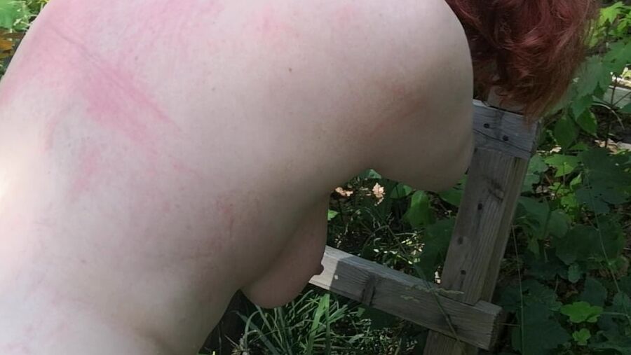 Whip my back in public forest