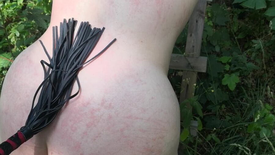 Whip my back in public forest