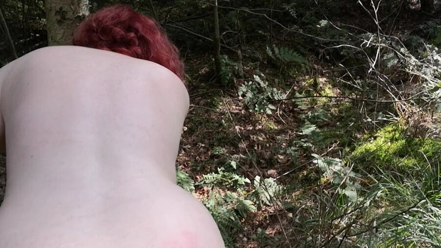 Naked Tits and Ass whipping in woods